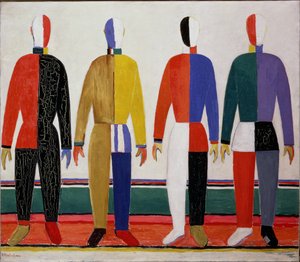 Sportler, oder Suprematismus in den Konturen der Sportler, 1928-32